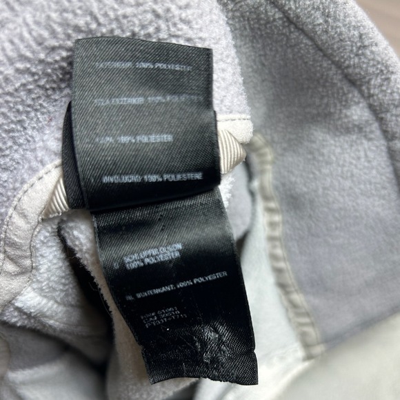 The North Face Womens Full Zip Fleece Jacket Grey Cream Colorblock Size Small - Picture 9 of 10